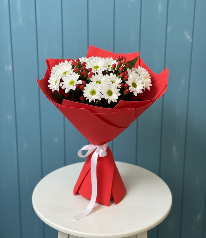 Букет цветов из: Хризантемы в Сеченово