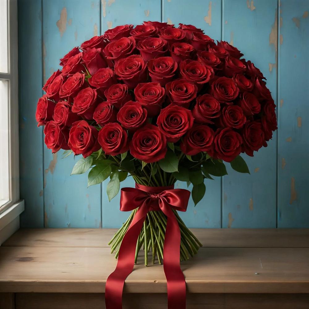 Букет Красные розы Блэк Меджик в Сеченово