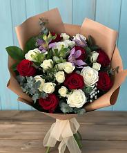 Букет цветов из:  Розы и Альстромерии #REPLACE_PRED# Сеченово