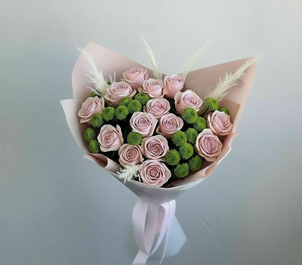 Букет цветов из: Розы и Хризантемы в Сеченово