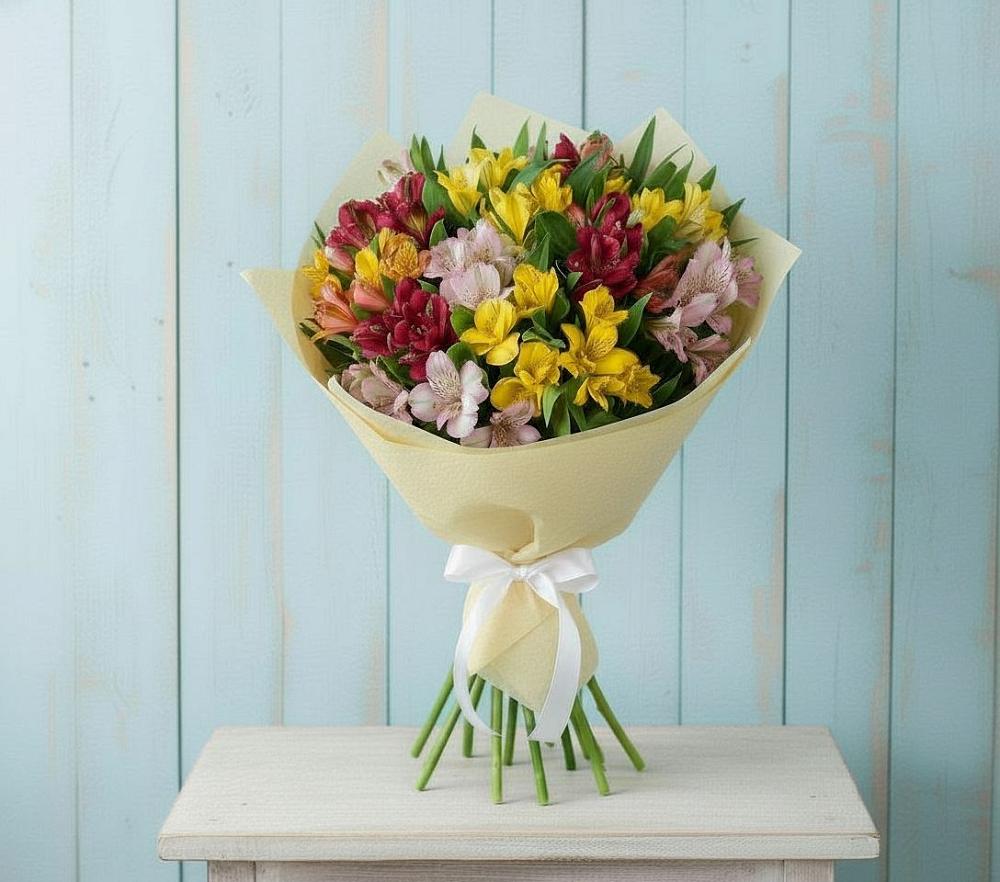 Букет цветов из: Альстромерии в Сеченово