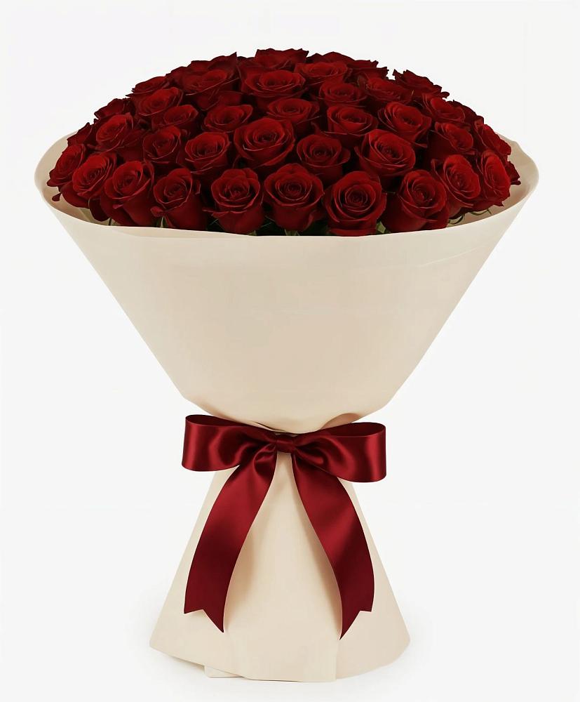 Букет 101 Бордовая роза Блэк Бакарра в Сеченово