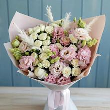 Букет цветов из:  Альстромерии и Розы в Сеченово