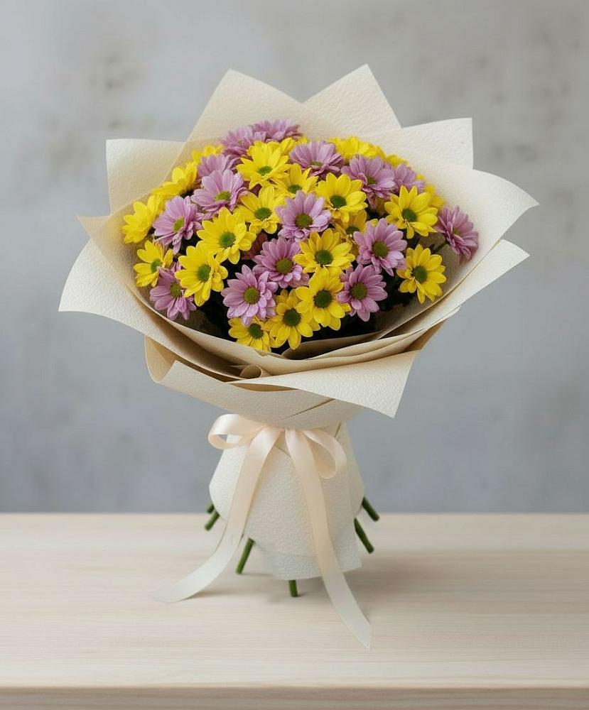Букет цветов из: Хризантемы в Сеченово